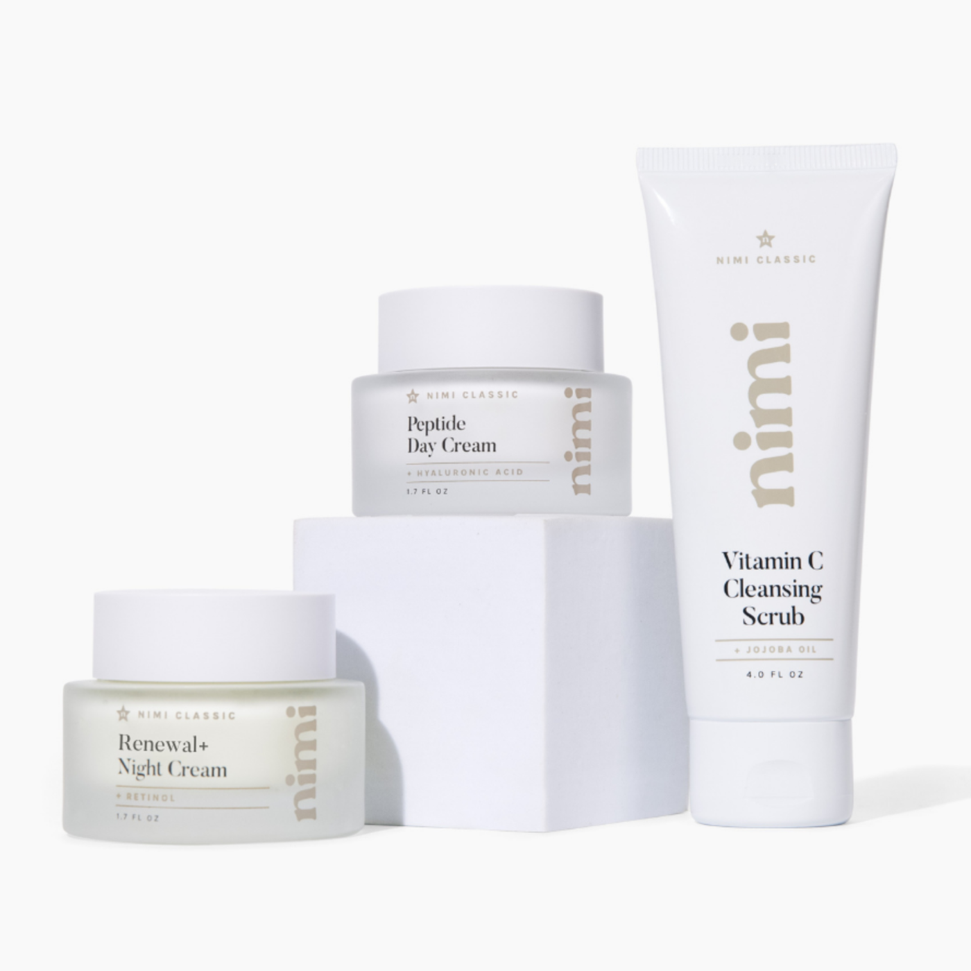 The 3-Step Anti-Aging Routine: cleanser, serum, and moisturizer